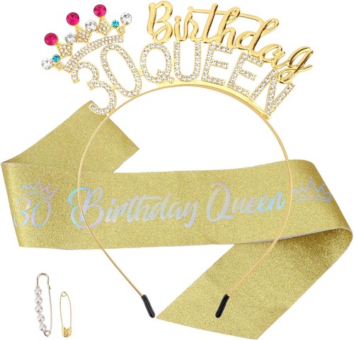 30th gold birthday - queen, sash