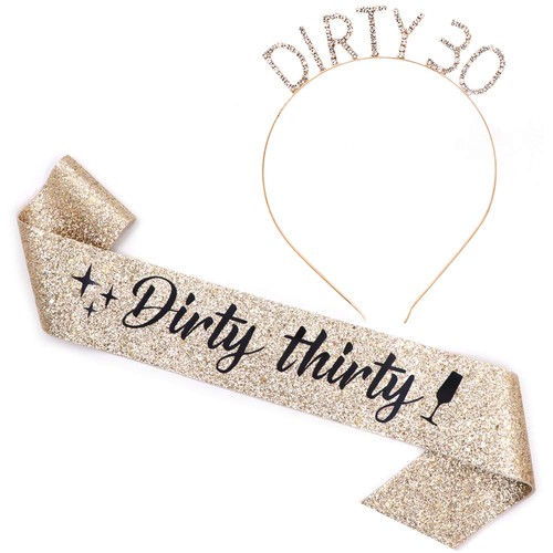 Dirty thirty sash rhinestone - dirty, sash,