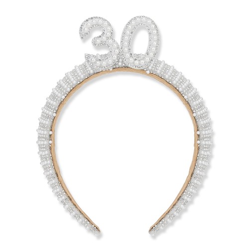 30th birthday pearl headband - 30th,