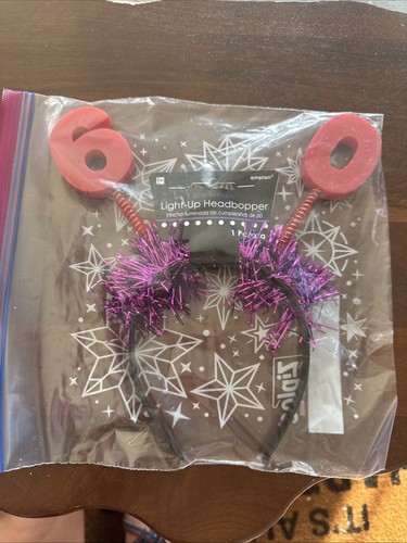 60th birthday headband - 60th,