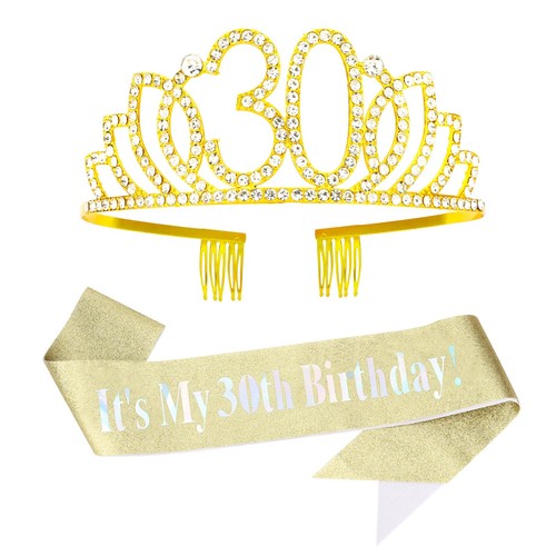 Birthday sash and - sash, crown