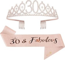 30th Birthday Sash Tiara Crown