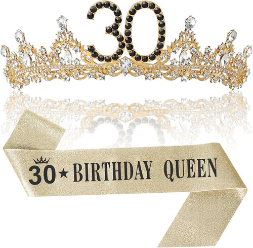 30th birthday crown and - and, sash