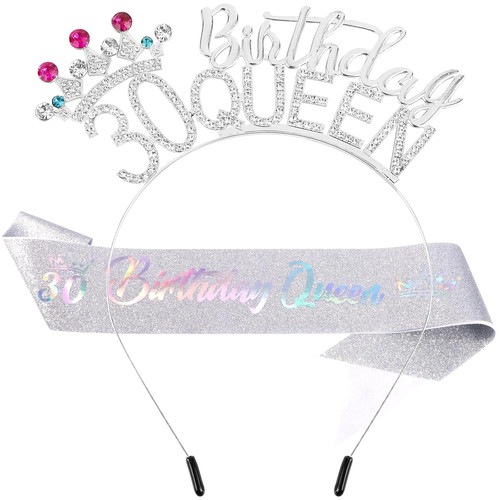 30th birthday queen - birthday, headband