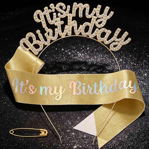 Birthday headband - it's,