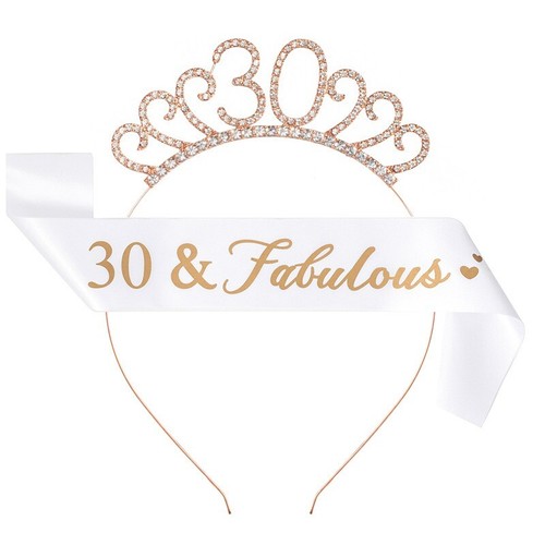 Rose gold 30th birthday sash - rose,