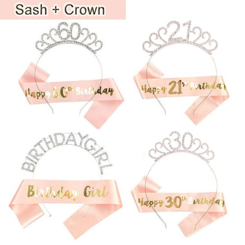Birthday tiara rhinestones - birthday,