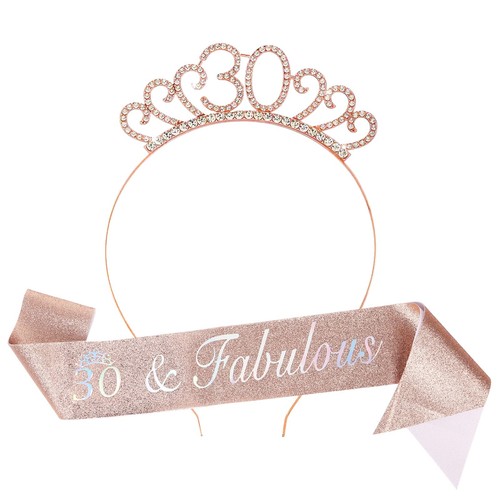 30th sash and tiara - and, for