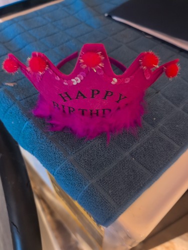 Pink happy birthday headband - pink,